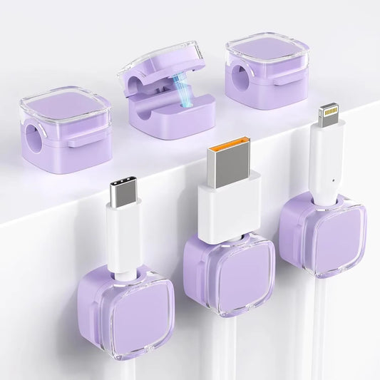 1/3/6PCS Magnetic Cable Organizer Cables Clips Adjustable Cord Holder under Desk Cable Management Wire Keeper Organizer Holder